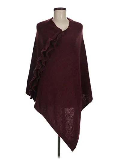 Pre-owned C Established 1946 Poncho In Burgundy