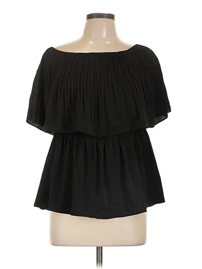 Pre-owned C Established 1946 Short Sleeve Blouse In Black