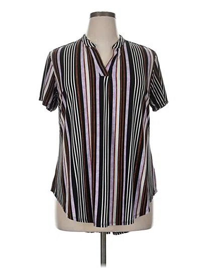 Pre-owned C Established 1946 Short Sleeve Blouse In Black
