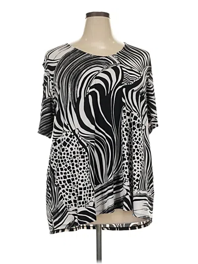 Pre-owned C Established 1946 Short Sleeve Blouse In Black