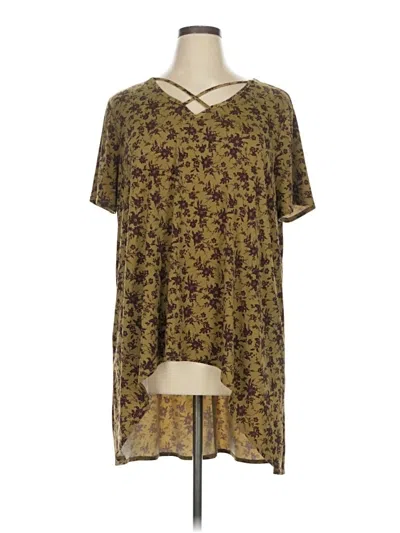 Pre-owned C Established 1946 Short Sleeve Blouse In Brown