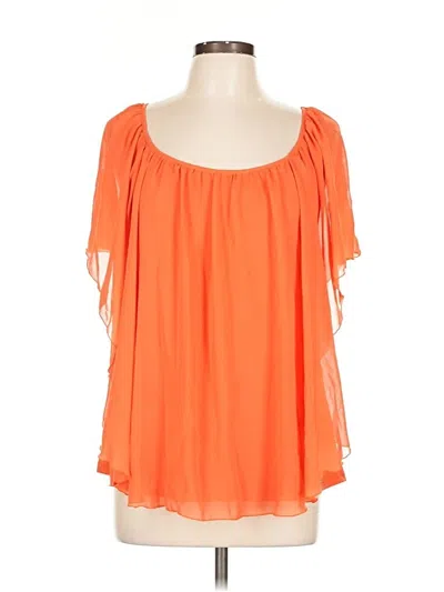 Pre-owned C Established 1946 Short Sleeve Blouse In Orange