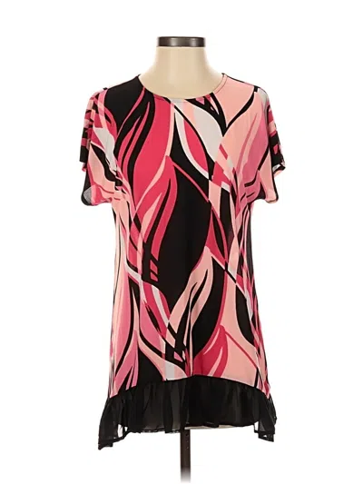 Pre-owned C Established 1946 Short Sleeve Blouse In Pink