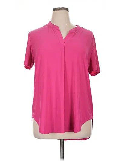 Pre-owned C Established 1946 Short Sleeve Blouse In Pink