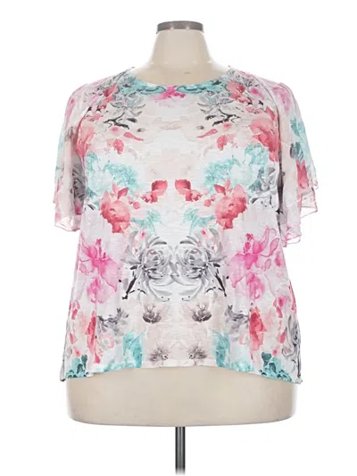 Pre-owned C Established 1946 Short Sleeve Blouse In Pink
