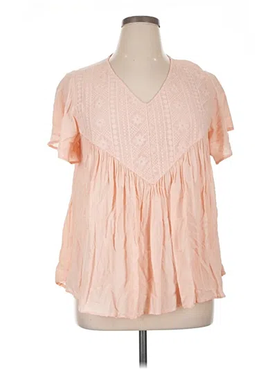 Pre-owned C Established 1946 Short Sleeve Blouse In Pink