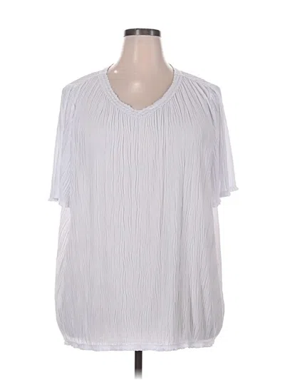 Pre-owned C Established 1946 Short Sleeve Blouse In Silver