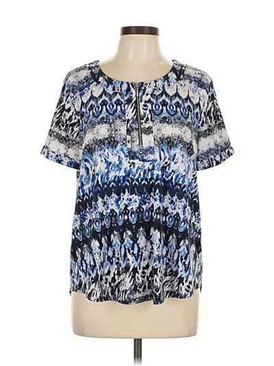 Pre-owned C Established 1946 Short Sleeve Henley Shirt In Blue