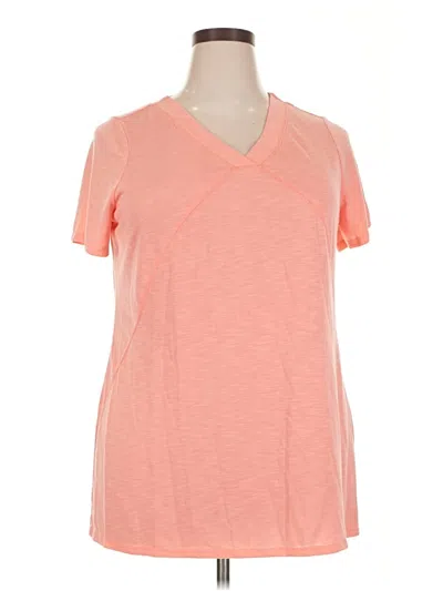 Pre-owned C Established 1946 Short Sleeve Top Orange V Neck Tops