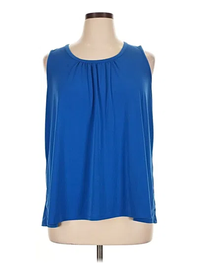 Pre-owned C Established 1946 Sleeveless Blouse In Blue