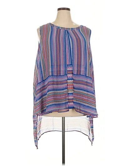 Pre-owned C Established 1946 Sleeveless Blouse In Blue
