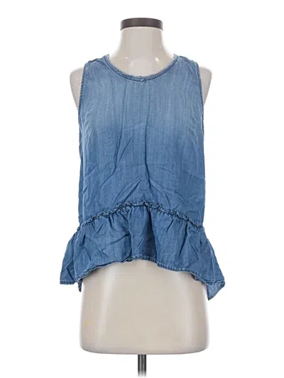 Pre-owned C Established 1946 Sleeveless Blouse In Blue