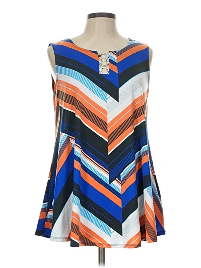 Pre-owned C Established 1946 Sleeveless Blouse In Blue