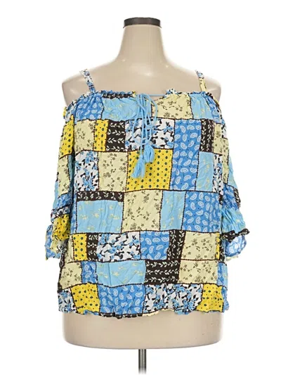 Pre-owned C Established 1946 Sleeveless Blouse In Blue