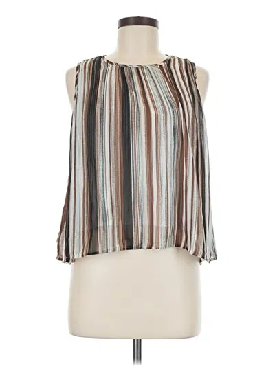 Pre-owned C Established 1946 Sleeveless Blouse In Brown