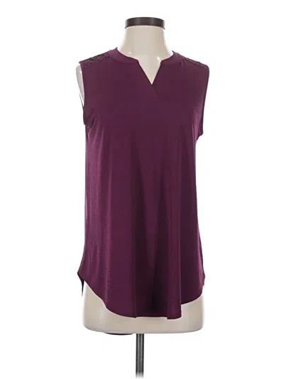Pre-owned C Established 1946 Sleeveless Blouse In Burgundy
