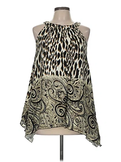 Pre-owned C Established 1946 Sleeveless Blouse In Gold