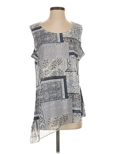 Pre-owned C Established 1946 Sleeveless Blouse In Gray