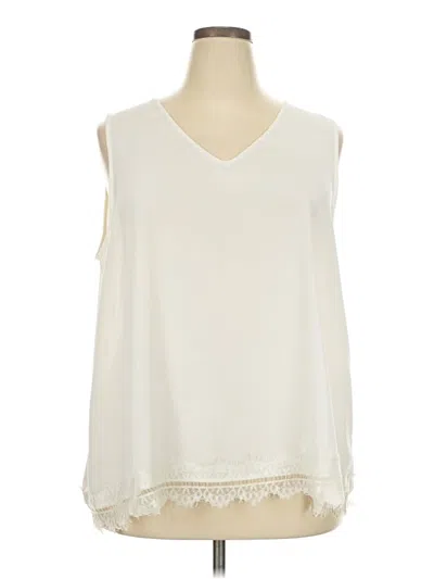 Pre-owned C Established 1946 Sleeveless Blouse In Ivory