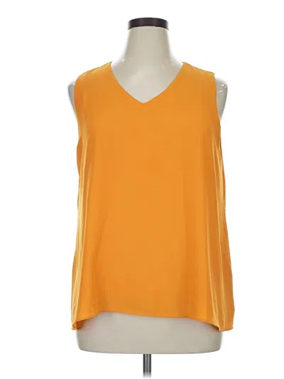 Pre-owned C Established 1946 Sleeveless Blouse In Orange