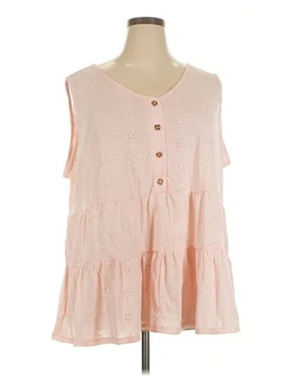 Pre-owned C Established 1946 Sleeveless Blouse In Pink