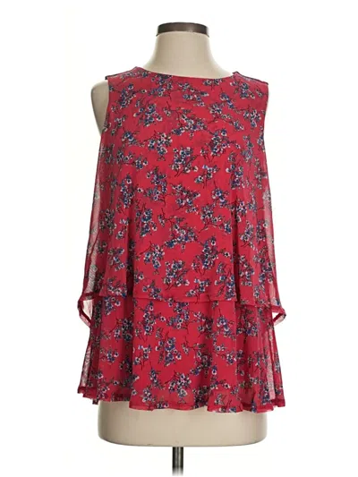 Pre-owned C Established 1946 Sleeveless Blouse In Red