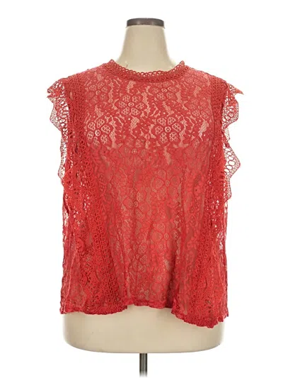 Pre-owned C Established 1946 Sleeveless Blouse In Red