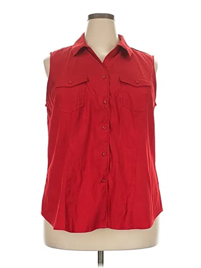 Pre-owned C Established 1946 Sleeveless Blouse In Red