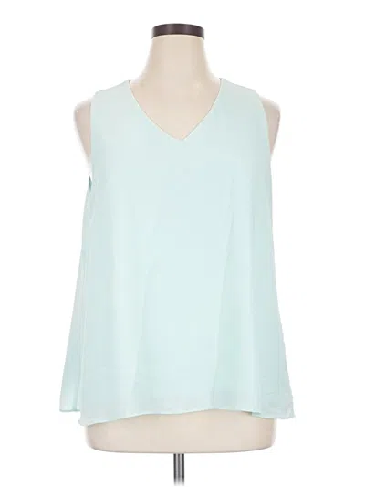 Pre-owned C Established 1946 Sleeveless Blouse In Teal