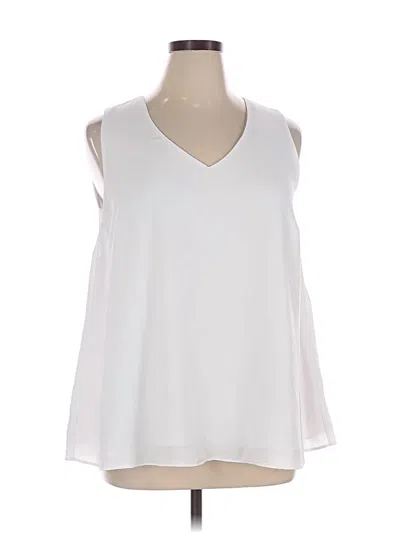 Pre-owned C Established 1946 Sleeveless Blouse In White
