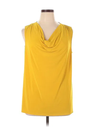 Pre-owned C Established 1946 Sleeveless Blouse In Yellow
