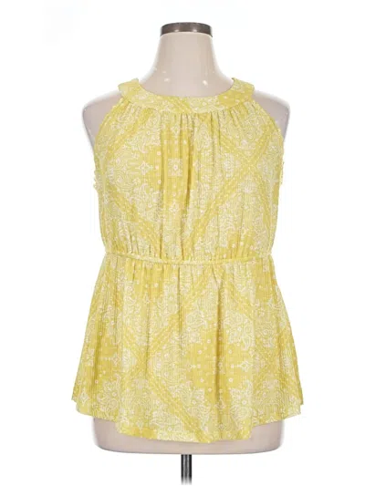 Pre-owned C Established 1946 Sleeveless Blouse In Yellow