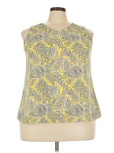 Pre-owned C Established 1946 Sleeveless Blouse In Yellow