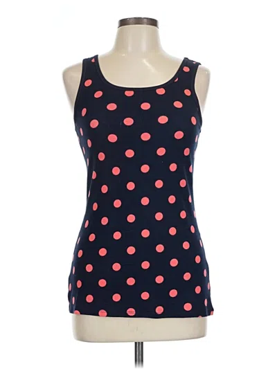 Pre-owned C Established 1946 Tank Top Blue Polka Dots Pattern Strapless Neckline Tops
