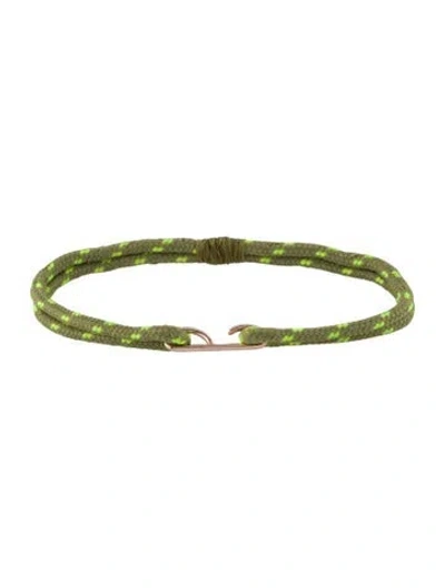 Pre-owned C. Grassi 14k Cord Wrap Bracelet In Green