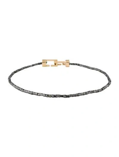Pre-owned C. Grassi 14k Diamond Bead Bracelet, 7.25" In Multi