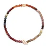 C. Grassi Men's Gold / Green / Brown Double Slash Bracelet With Tobacco + Moss Sapphires In Multi