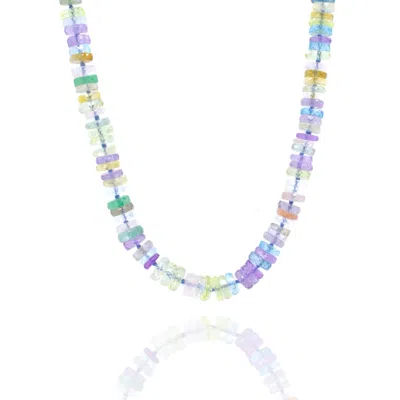 C. Grassi Women's Faceted Gemstone Necklaces - Summer Pastel Mix - 14k Gold Clasp - Adjustable Lengths In Multi