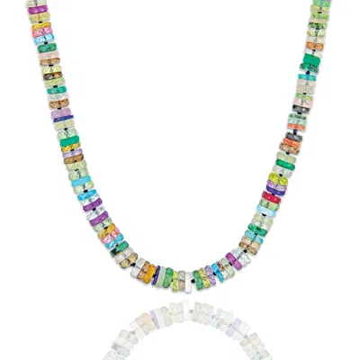 C. Grassi Women's Faceted Mixed Gemstone Necklace - 14k Gold Clasp - 15" - 17" Adjustable Length In Multi