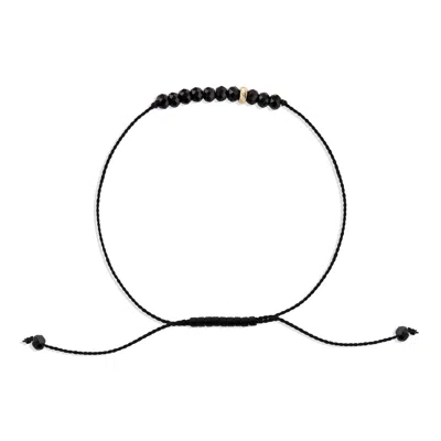 C. Grassi Women's The Energy Project Bracelet – Protection With Black Tourmaline & Solid Gold Bead