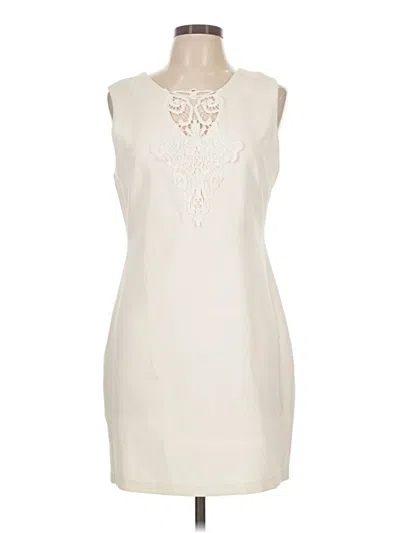 Pre-owned C. Luce Cocktail Dress In White