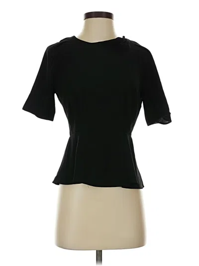 Pre-owned C. Luce Short Sleeve Top Black Mock Neckline Tops