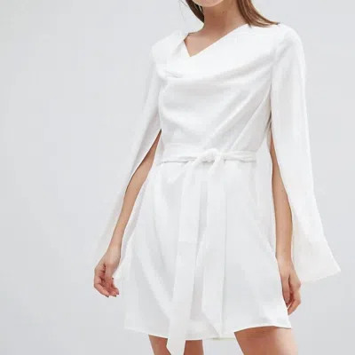 C/meo Collective Women Interrupt Tie Belt Mini Dress In White