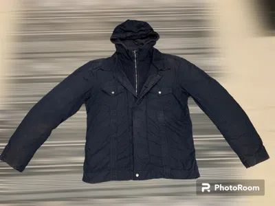 Pre-owned C P Company 90's C.p Company Hoodie Button Up In Blue