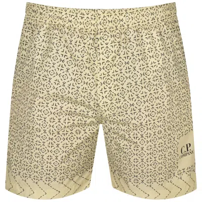 C P Company Cp Company Baja Swim Shorts Beige In Gold