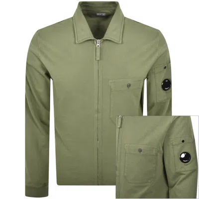 C.p. Company Cp Company Collared Sweatshirt Green