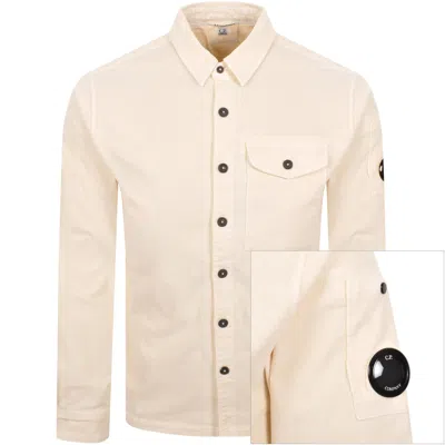 C.p. Company Cp Company Corduroy Long Sleeved Shirt Cream In Neutral