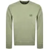 C.p. Company Cp Company Diagonal Fleece Sweatshirt Green In Green