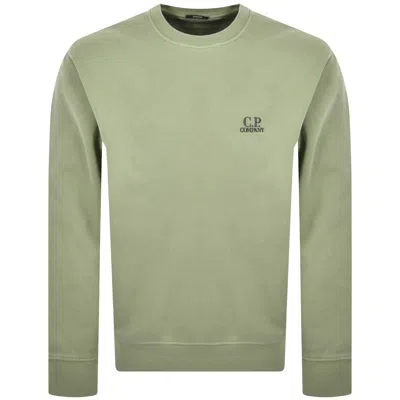 C.p. Company Cp Company Diagonal Fleece Sweatshirt Green