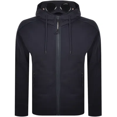 C.p. Company Cp Company Diagonal Hoodie Navy In Black
